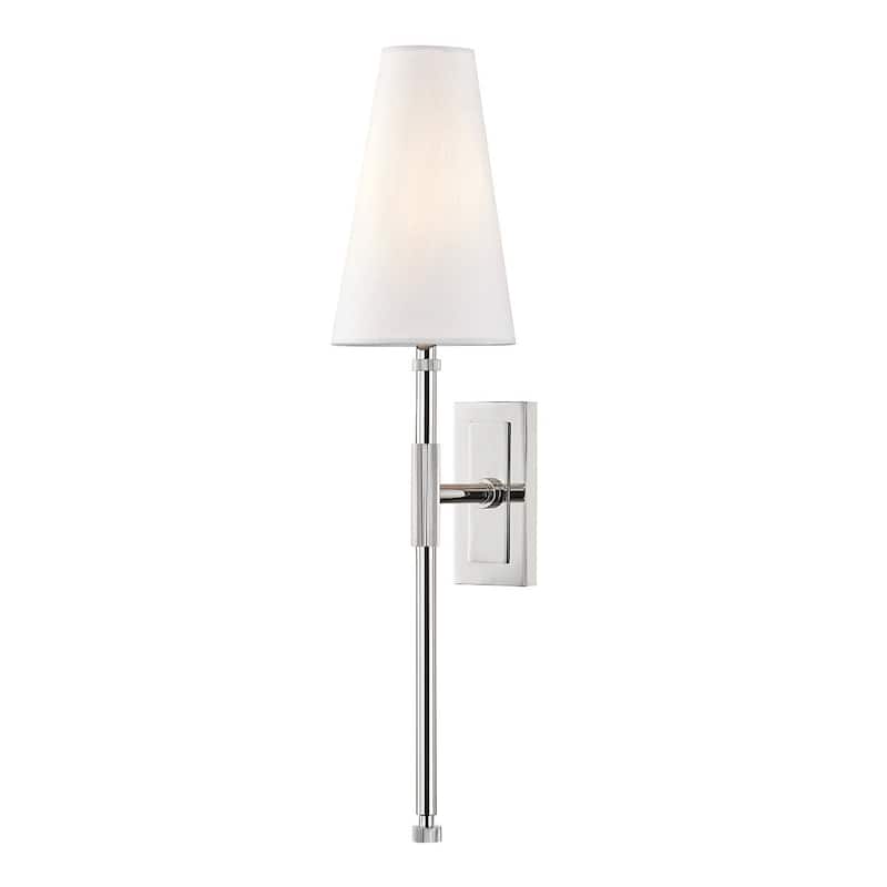 Hudson Valley Lighting Bowery Single Light 22" Tall Wall Sconce - Polished Nickel