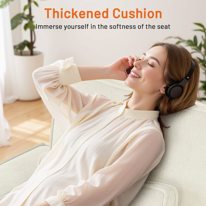 82 Inch Sofa, Comfy Sofa Couch Extra Deep Seats, Corduroy Couch for Living Room Loveseat Removable Sofa Cover Cushions