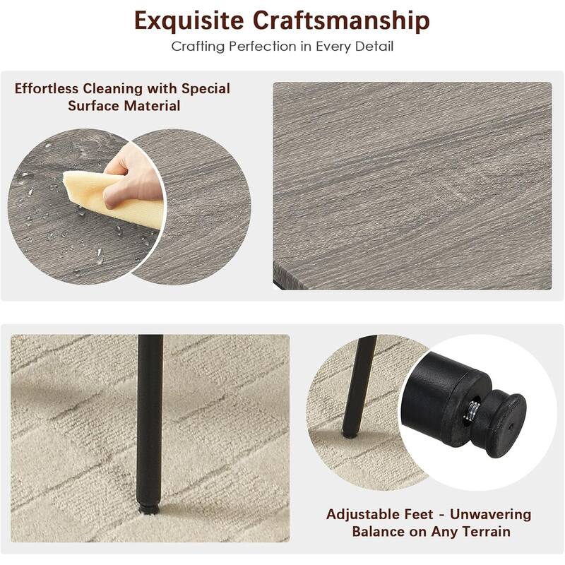 5-Piece Kitchen Counter Height Table Set, Bar Table with 4 Chairs