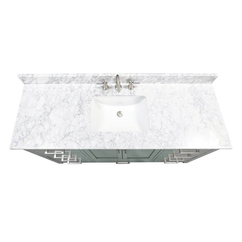 Avanity Modero 60 in. Single Sink Bathroom Vanity with Carrara Marble Top - 61"W x 22"D x 35"H