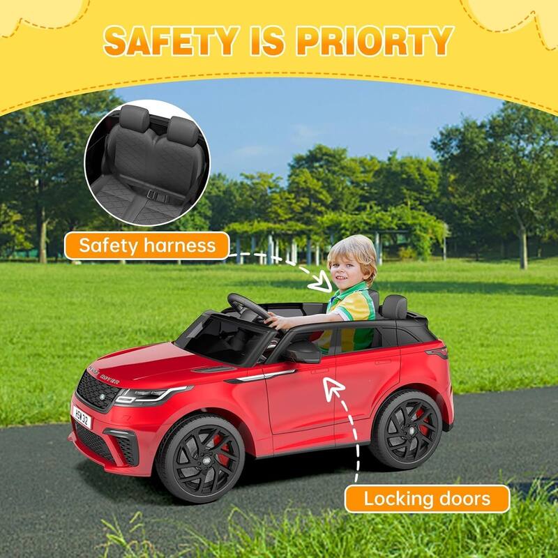 Kids Electric Ride On Toy Car for 4-8 Year Olds with Mp3 Player, Remote Control
