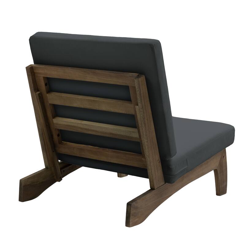 2 Set Patio Acacia Wood Outdoor Chair