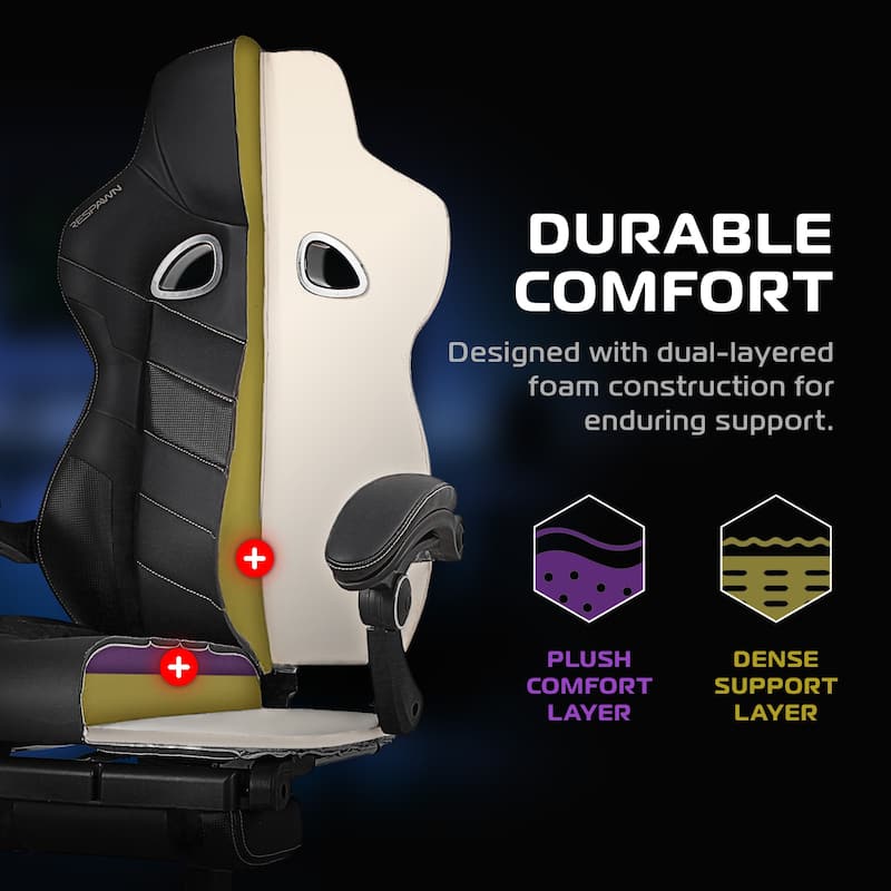 RESPAWN 110 Pro Gaming Chair - Gaming Chair with Footrest, Ergonomic Computer Desk Chair