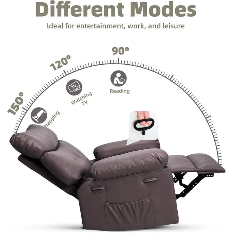 Oversized Manual Rocking Recliner Sofa Chair for Living Room Bedroom Relaxation