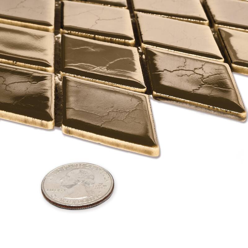 Merola Tile Hudson Kite Gold 10-1/8" x 11-3/4" Porcelain Floor and Wall Tile