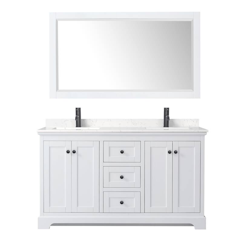 Wyndham Collection Avery 60" Free Standing Double Basin Vanity Set