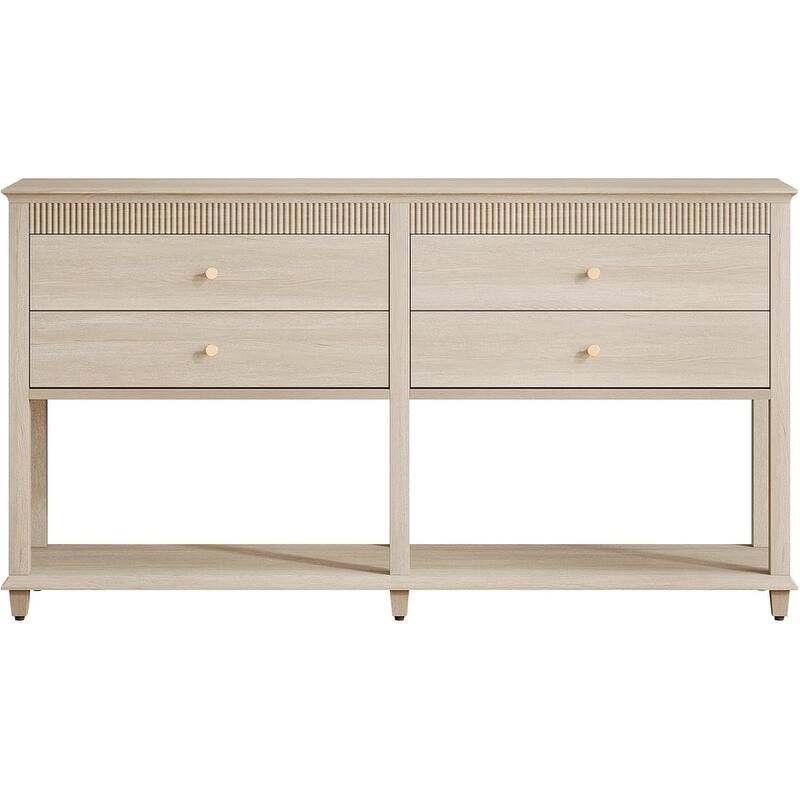 63 Inch Modern Console Entryway Sofa Table Behind Couch with Drawers - 15.75"W x 41.34"L x 31.5"H