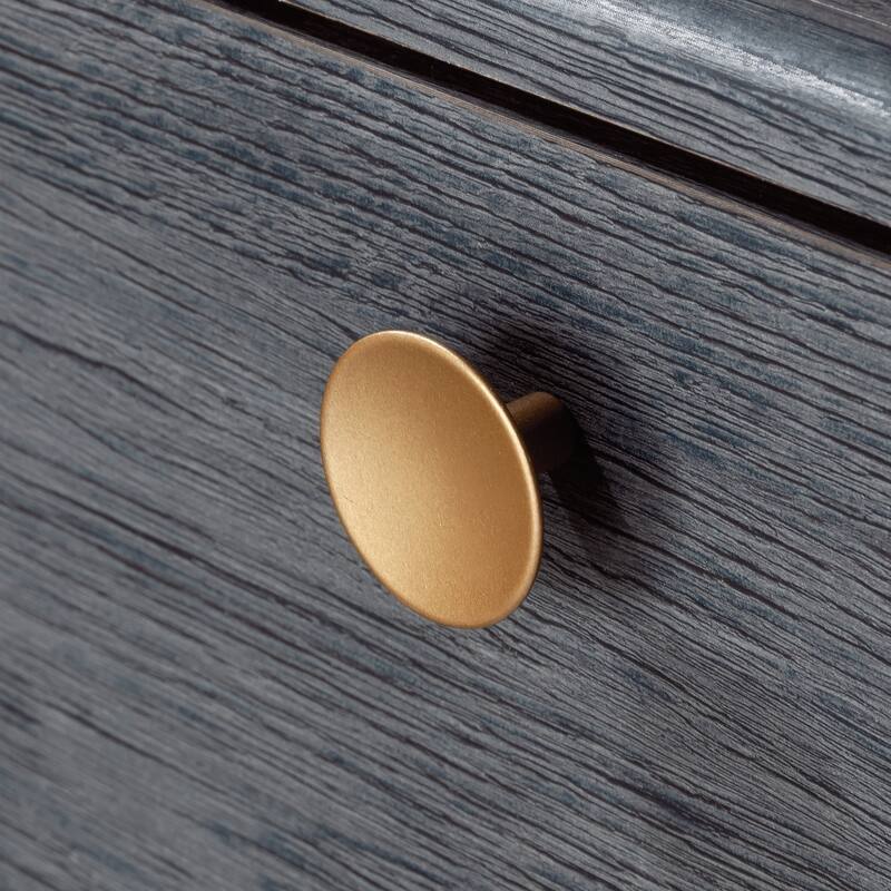 Wood Modern Nightstand with 1 Drawer and Open Shelf, Blue