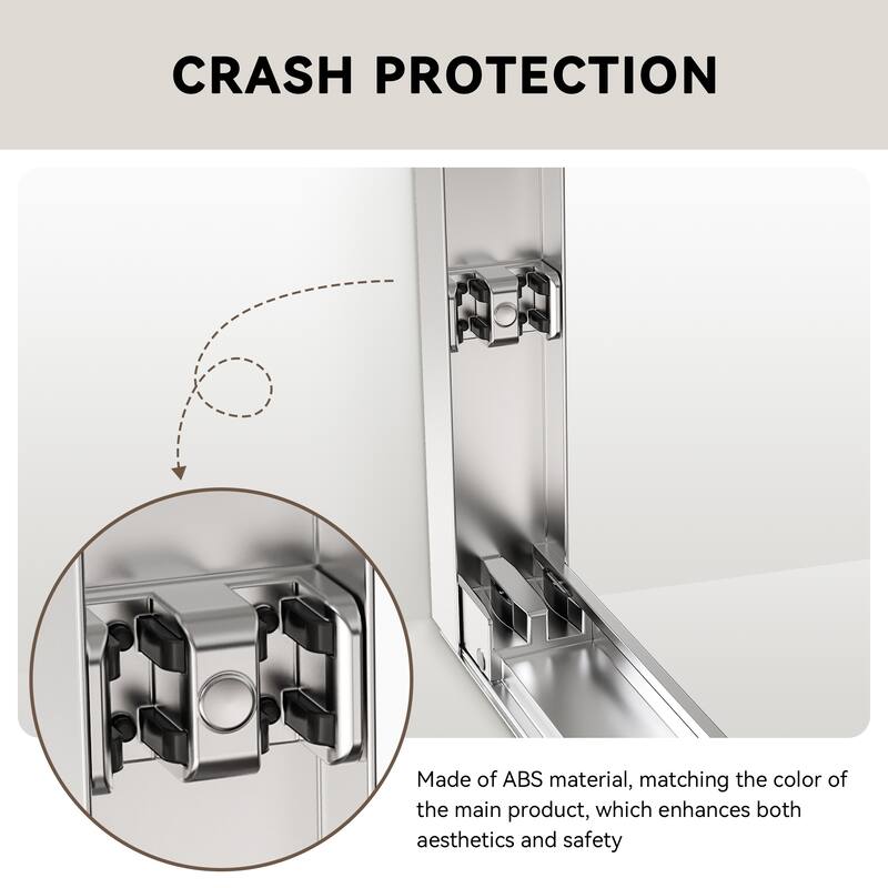 56-60" Semi-Frameless Double Sliding Tub Door, 6mm Tempered Glass Bypass Bathtub Shower Enclosure - 60x58"