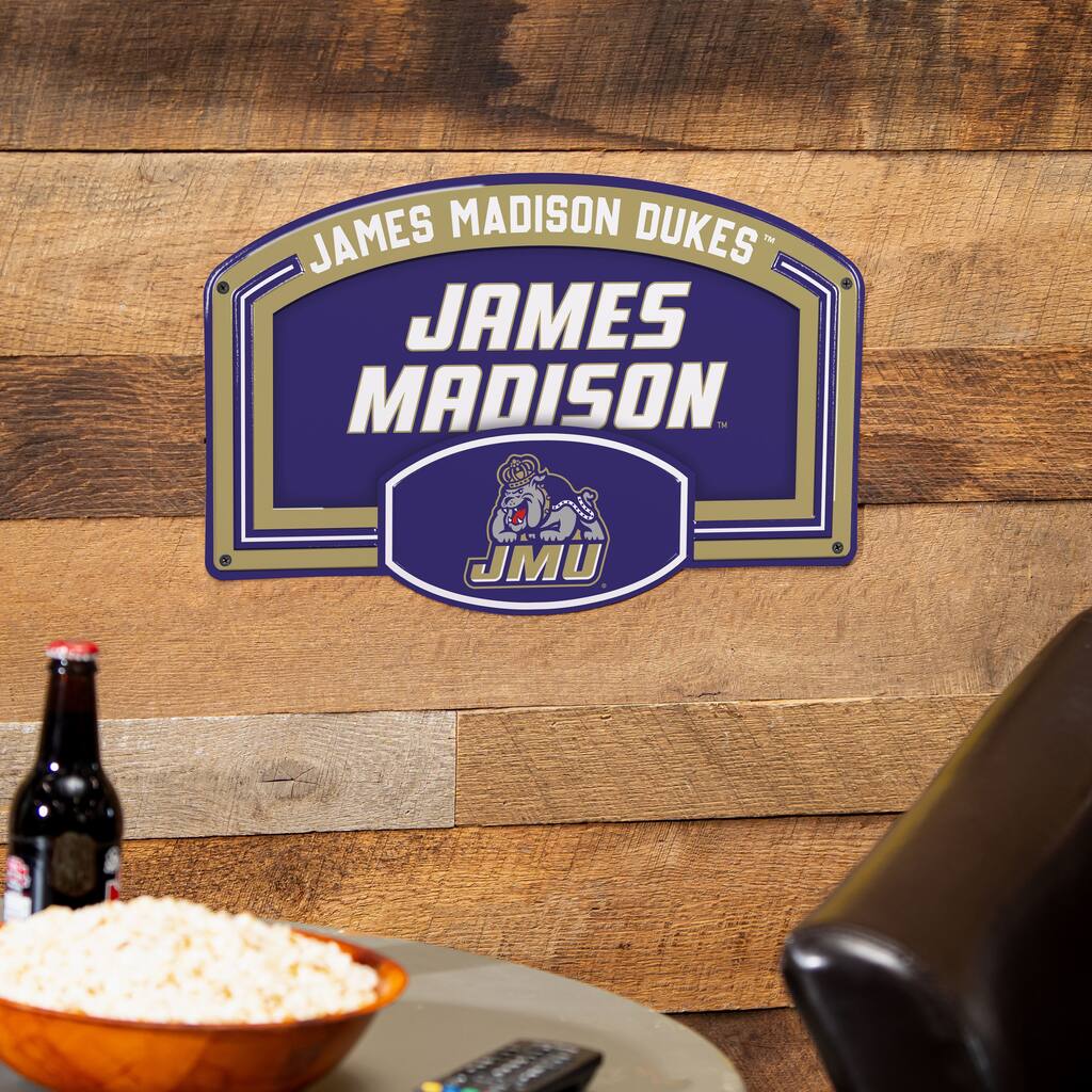 James Madison University Embossed Steel Wall Sign, 11" x 17"