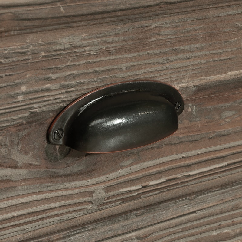 Wood Bookcase with Drawers, Brown - 46.06" W x 16.93" D x 61.30" H