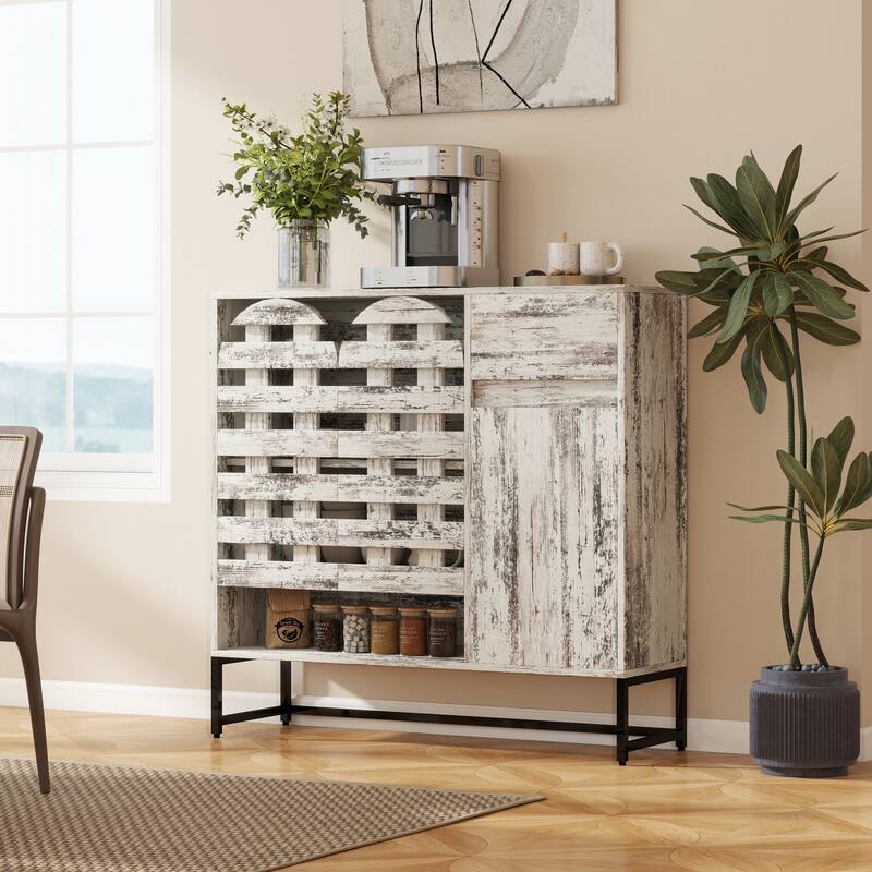 Farmhouse Cabinet, 44.3" Storage Console Table with Drawer and Cabinet for Entryway, Living Room & Kitchen