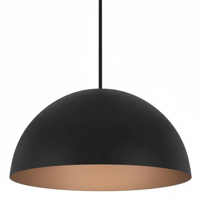 24 Inch Integrated LED Pendant Light Dimmable 5 Color Temperature Selectable - Black