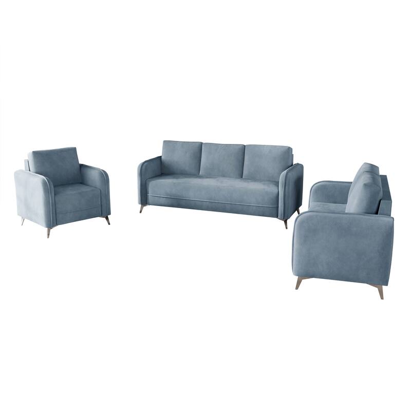 CraftPorch 3 Pieces Elegance Dining Set - Light Blue - 3 Piece