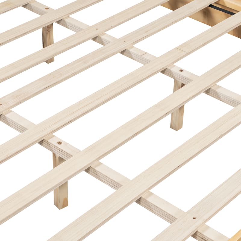 Christopher Knight Home - Anna Natural Wood Bed Frame With Reeded Headboard