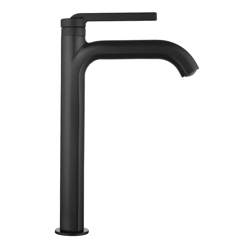 12 in.H Modern Matte Black/ Brushed Gold Single Handle Bathroom Faucet includes Hardware