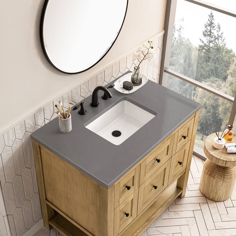 James Martin Vanities Breckenridge 36" Single Vanity, Light Natural Oak