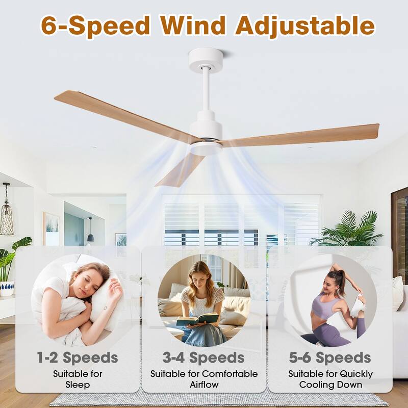 52" Matte Black Industrial Reversible DC Motor Ceiling Fan - 52" L x 52" W x 11.6" H