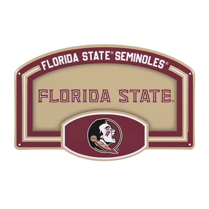 Florida State University Embossed Steel Wall Sign, 11" x 17"