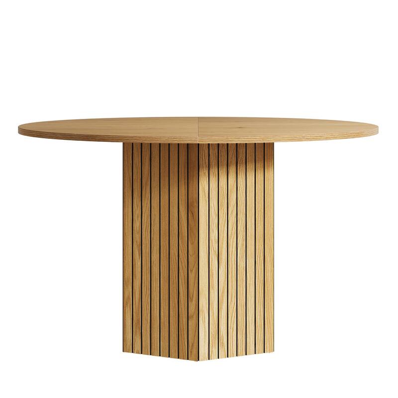 47-Inch Round Conference Table, Wood Meeting Table