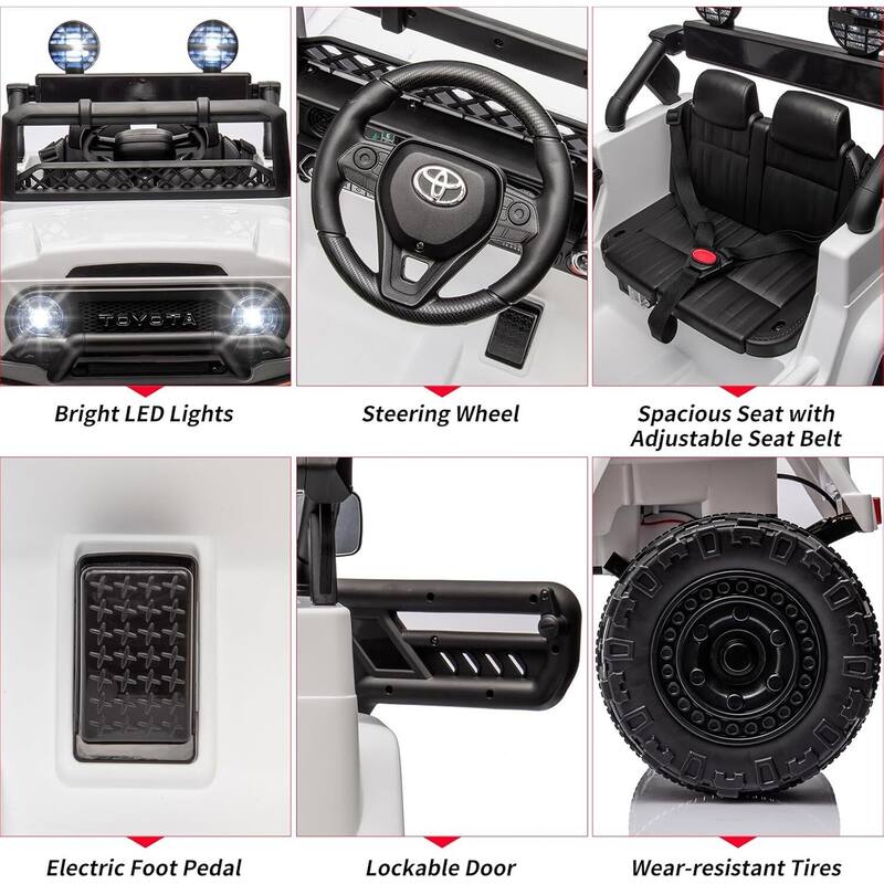 Licensed Toyota Battery Powered Electric 12V Ride on Car for Kids