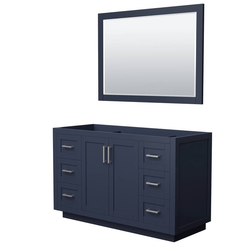 Wyndham Collection WCF2929-54S-CX-M46 Miranda 54" Single Free Standing - Dark Blue / Brushed Nickel Hardware