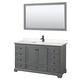 Option Dark Gray / Carrara Cultured Marble Top / Matte