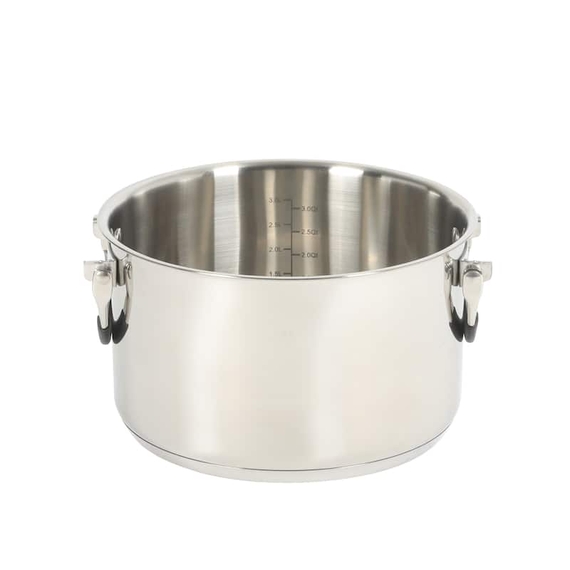 Oster Silverbolt 6 Piece Stackable Space-Saving Dutch Oven Sauce Pan Cookware Set