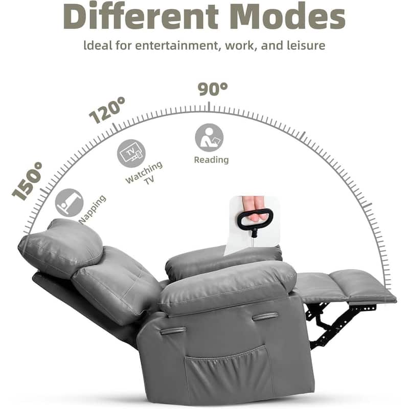 Oversized Manual Rocking Recliner Sofa Chair for Living Room Bedroom Relaxation