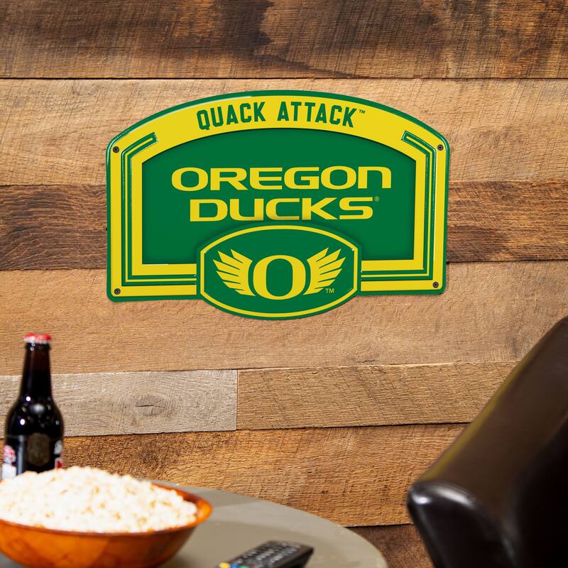 University of Oregon Embossed Steel Wall Sign, 11" x 17"