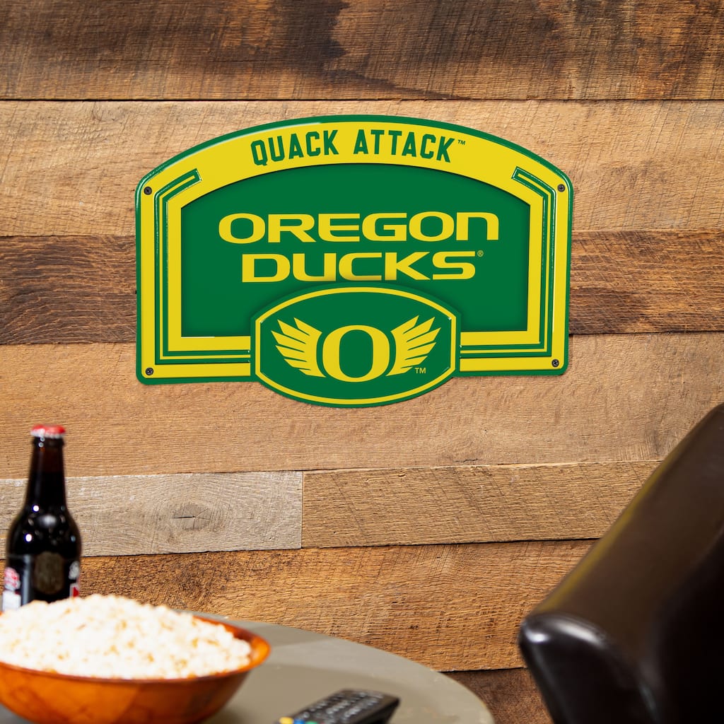 University of Oregon Embossed Steel Wall Sign, 11" x 17"