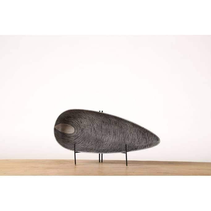 Black 3pc Sunburst Textured Polyresin Candle Holder and Tray Set