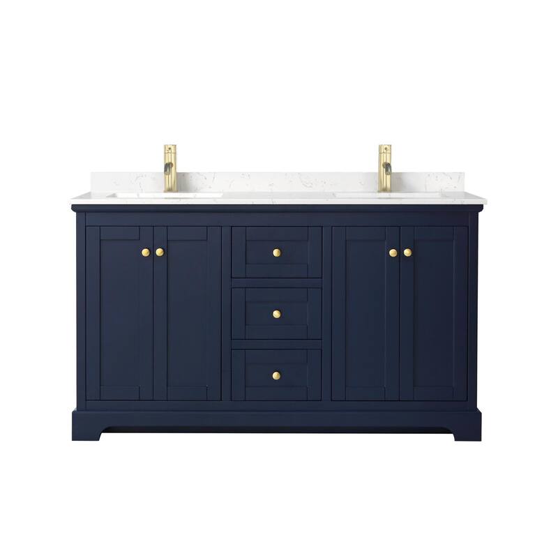 Wyndham Collection Avery 60" Free Standing Double Basin Vanity Set