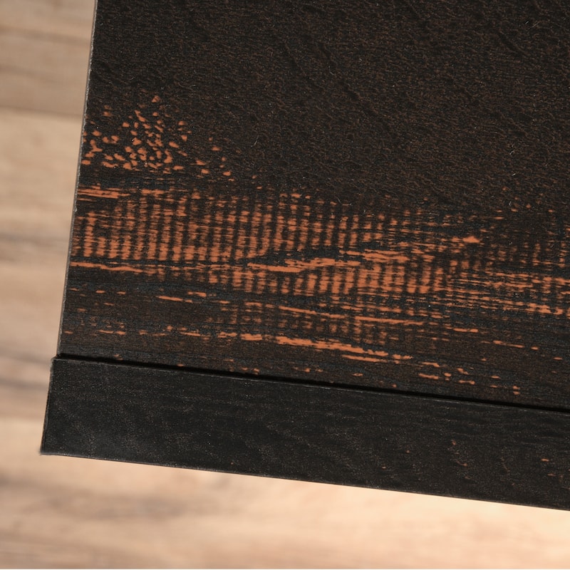 Wood Fireplace Credenza for TVs up to 60", Brown - 38.07" W x 19.45" D x 29.76" H