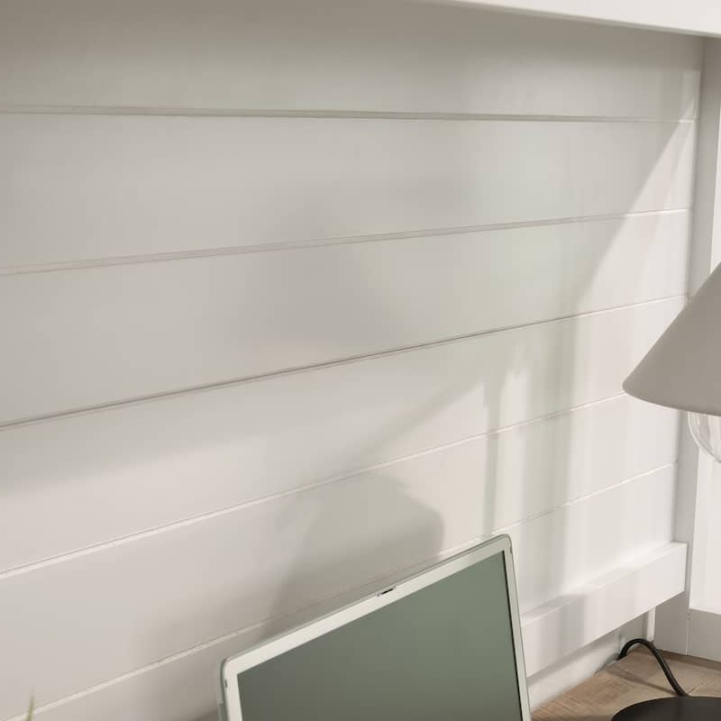 Wood Hutch with Cabinet Open Shelves, White - 60.00" W x 14.57" D x 39.13" H