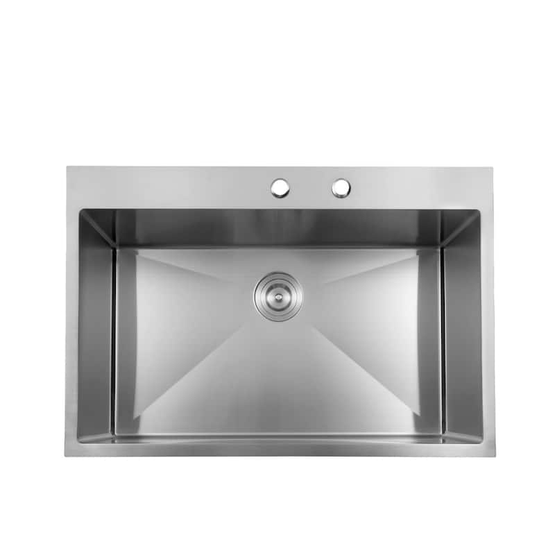 30x22-inch Single Drop In Bowl Sink 16 Gauge Kitchen Sinks - 30" x 22" x 10"