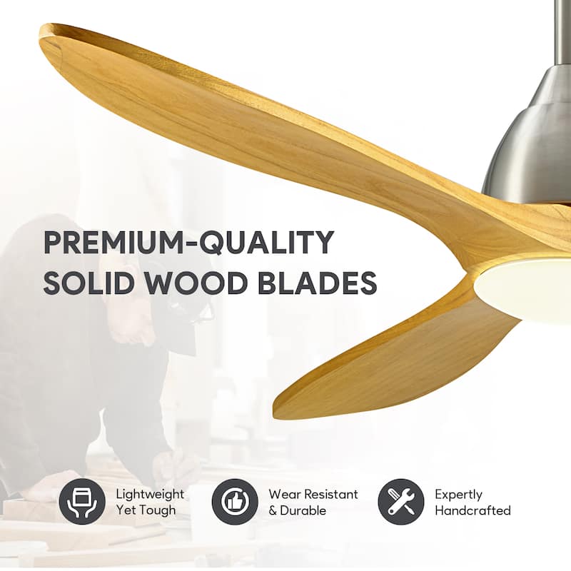 CO-Z 3 - Blade Modern Classic Smart Ceiling Fan with Dimmable LED Light and Remote