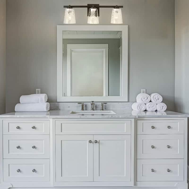 Modern Radiance 3-Light Black Vanity Light - 22.8"L x 5.9"W x 7.5"H