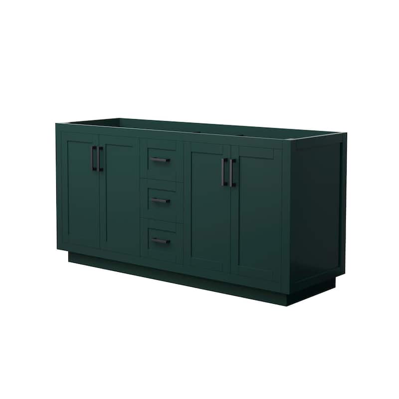 Wyndham Collection WCF2929-66D-CX-MXX Miranda 66" Double Free Standing - Green / Matte Black Hardware
