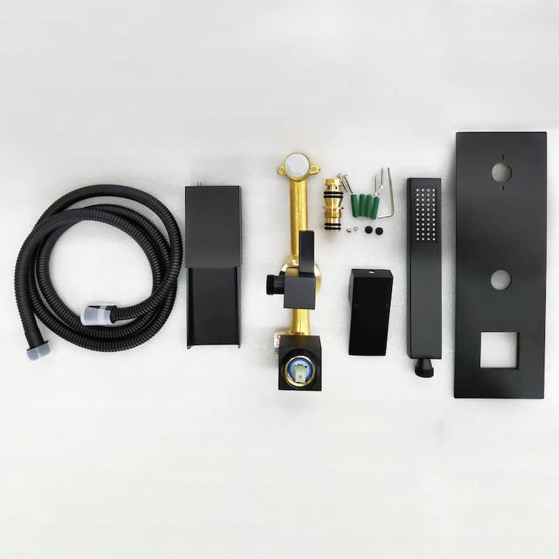 Square Single Handle Waterfall Faucet Bathtub Faucet Set