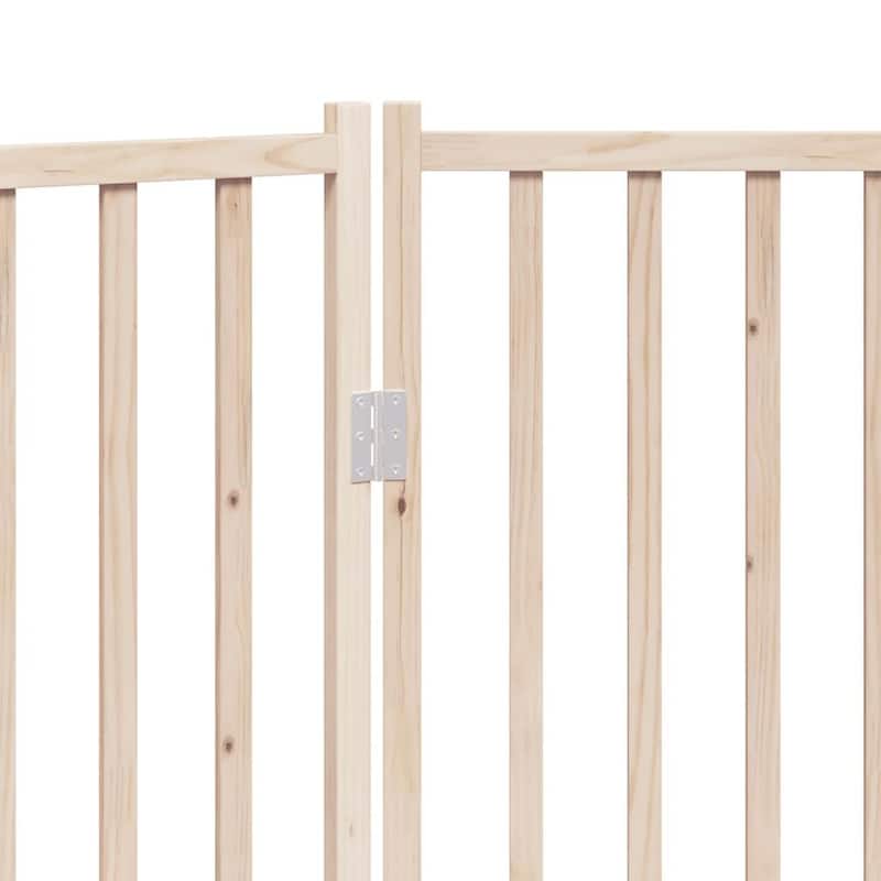 vidaXL Dog Gate Set of 3 Solid fir wood 59.1 in Foldable Dog Gate - 35.4 x 59.1 x 0.8