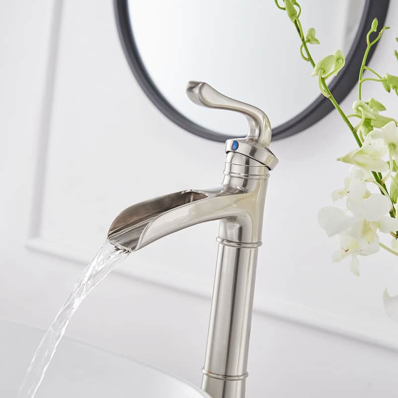 Modern Vessel Sink Nickel Bathroom Faucet