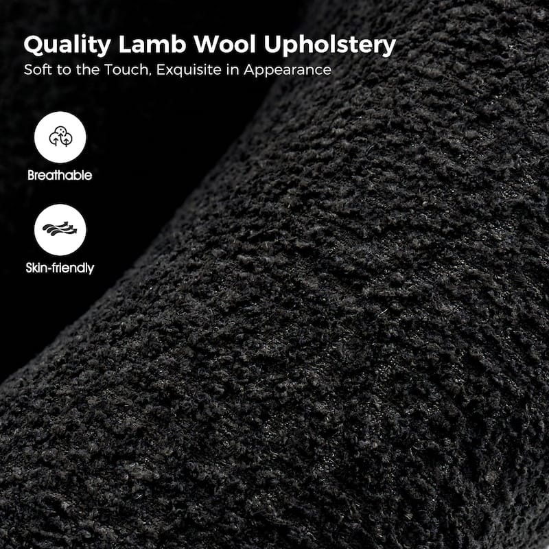 Joseph Modern Boucle Solid Wood Armchair Chair By HULALA HOME