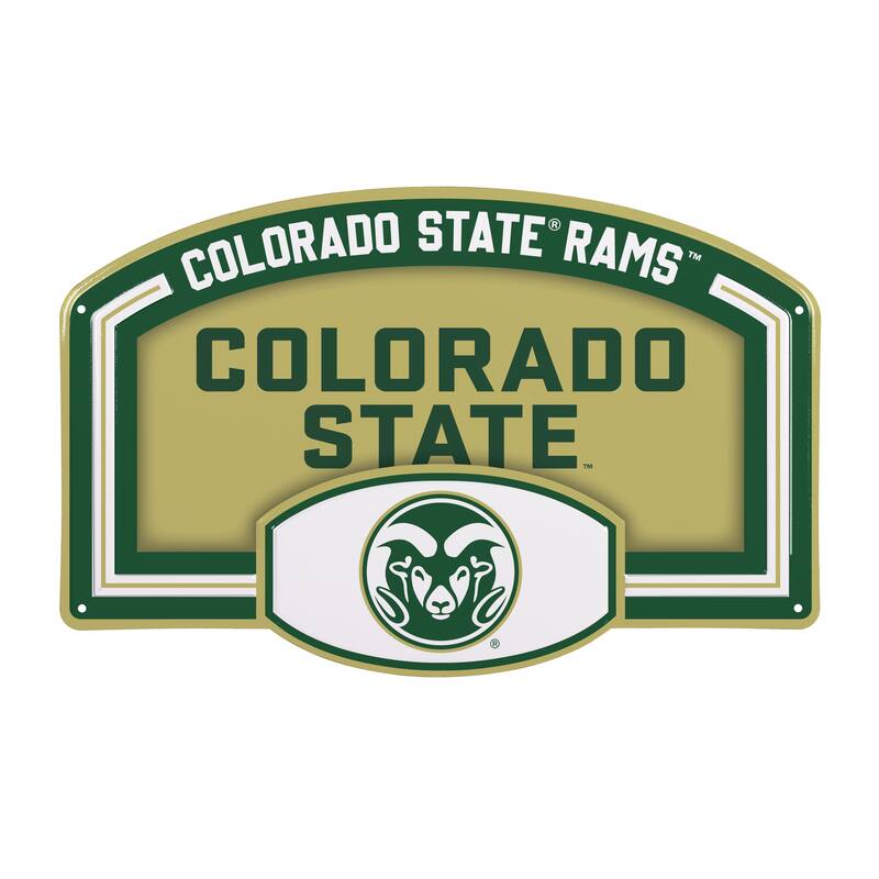 Colorado State University Embossed Steel Wall Sign, 11" x 17"