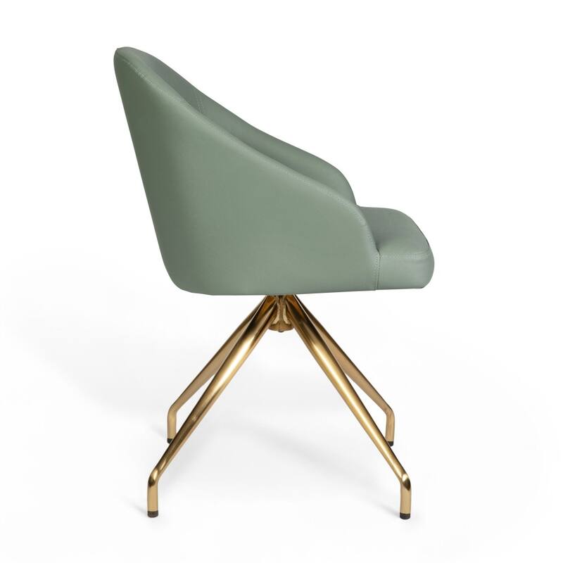 Martha Stewart Upholstered Stationary Swivel Home Office Chair