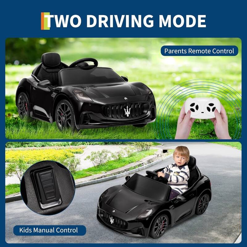 12V Battery Powered Motorized Licensed Maserati Gran Cabrio, Ride On Car Toy