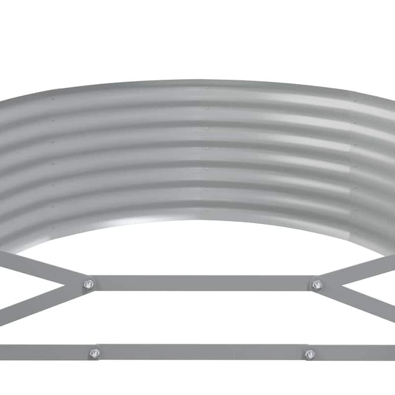 vidaXL Garden Raised Bed Anthracite Powder-coated steel 39.4 in diameter