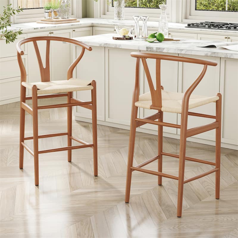 Fully Assembled Weave Counter Height Bar Stool