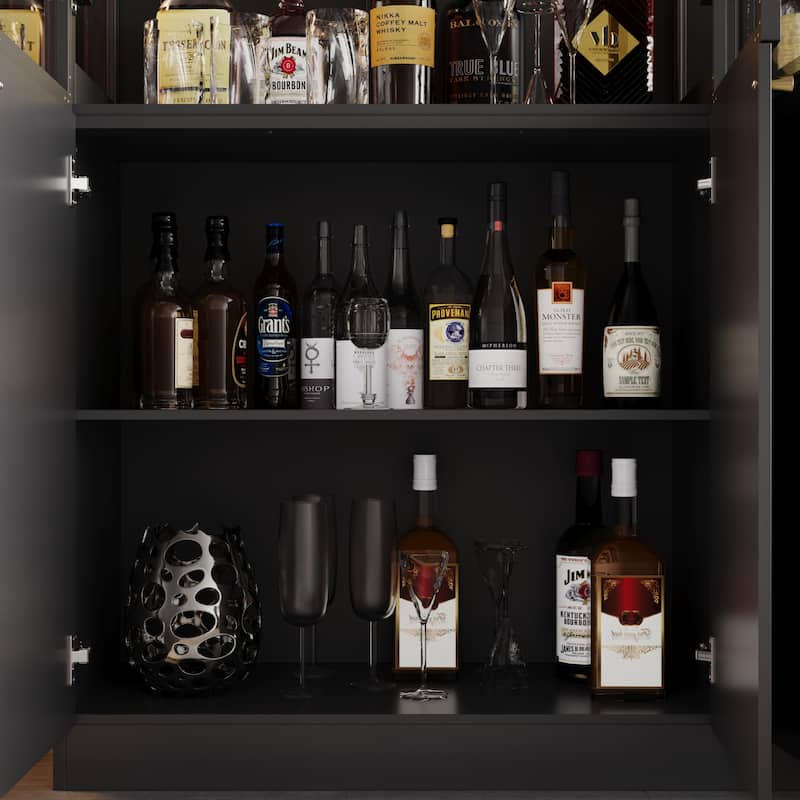 LED Glass Display Cabinet with Aluminum Alloy Frame Glass Door Showcase Wine Storage Cabinet
