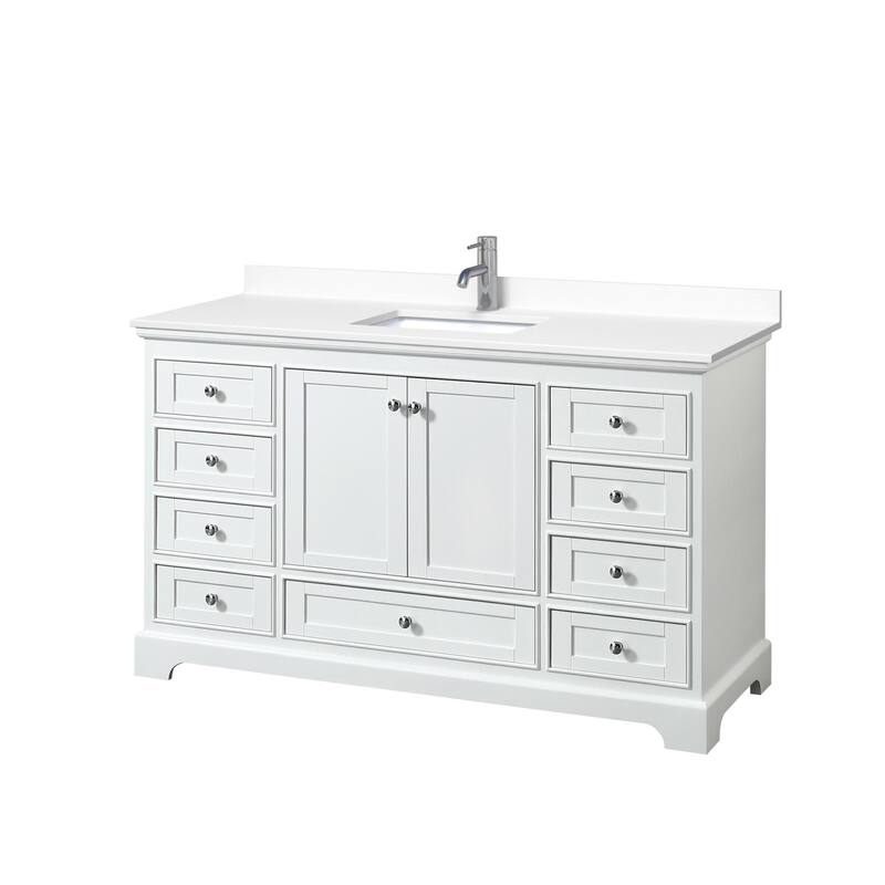 Wyndham Collection Deborah 60" Free Standing Single Basin Vanity Set